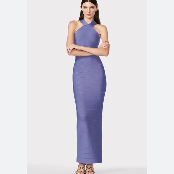 Herve Leger Purple Maxi Dress - Picture 1 of 13